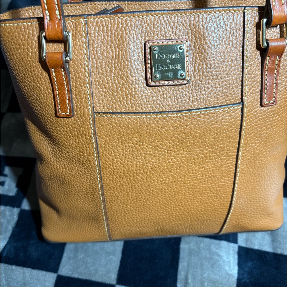 Dooney & Bourke Caramel Leather Tote - Picture 8 of 13
